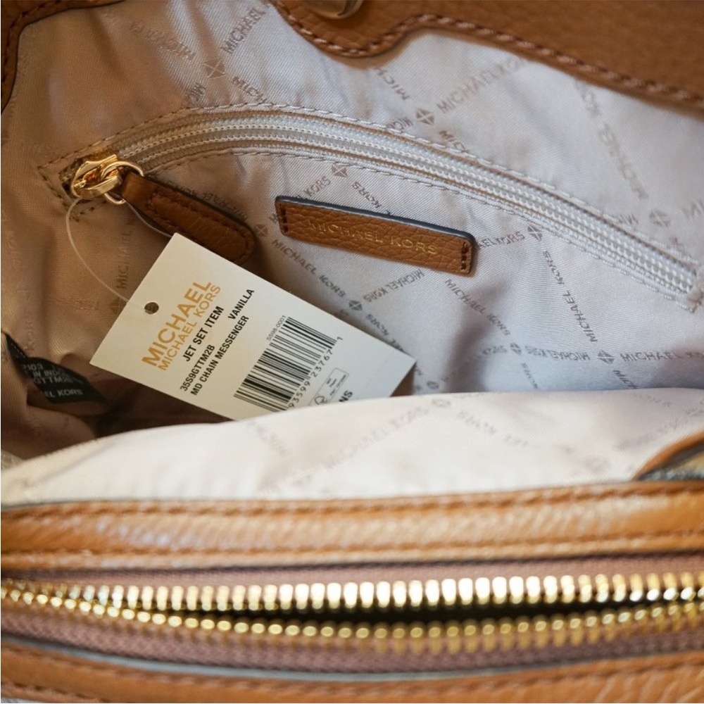 Micheal Kors jet set chain vanilla mid messenger - Picture 2 of 6